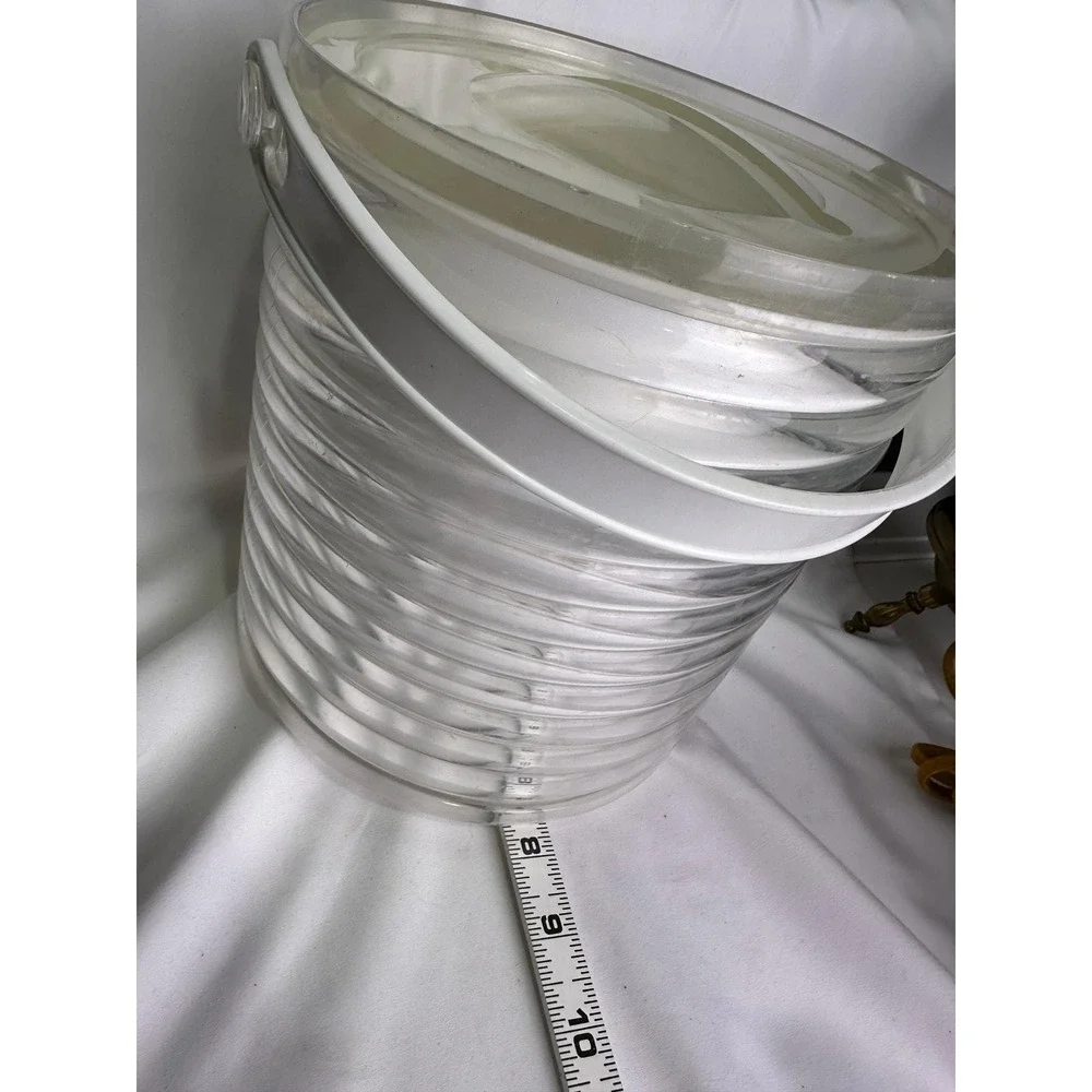 Vintage Clear Ribbed Ice Bucket by Sally Designs | MidCentury Modern Kitchenware